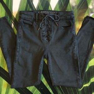 American Eagle super hi-rise jeggings jeans 2